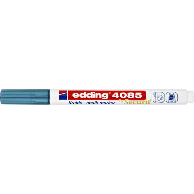 Edding - Krijtstift 4085 by rond 1-2mm metallic blauw
