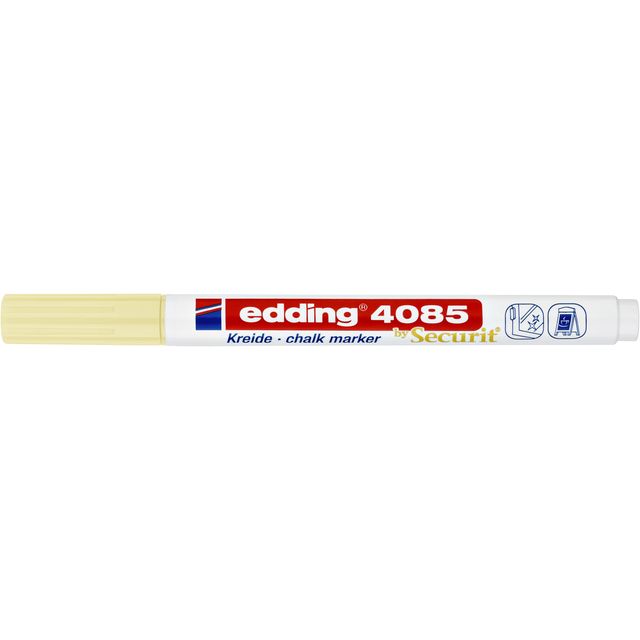 Edding - Marcador de tiza 4085 por redondo 1-2 mm amarillo pastel