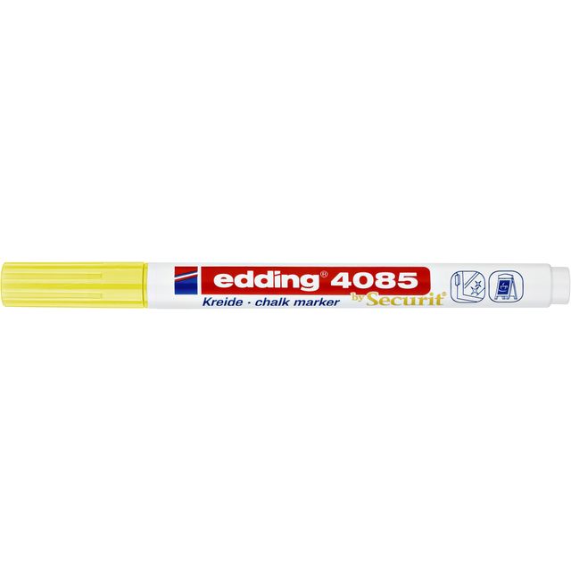 Edding - Pennarello a gesso 4085 tondo 1-2mm giallo neon | 10 pezzi