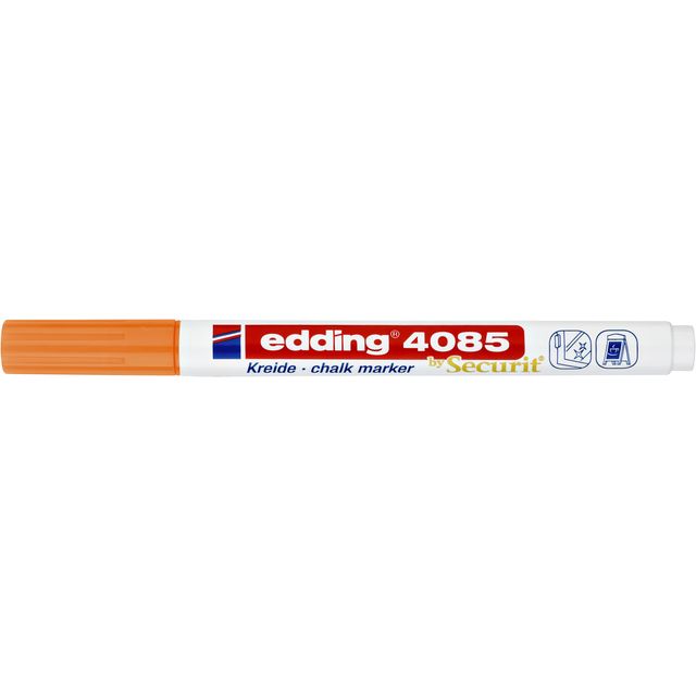 Edding - Pennarello a gesso 4085 rotondo da 1-2 mm arancione neon