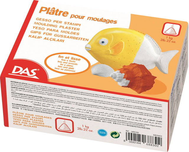 Badger - Poudre de plâtre 1000 grammes blanc | 10 pièces