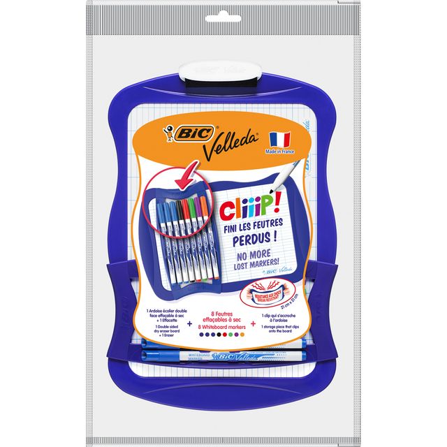 Bic - Whiteboard Velleda 21x31cm including 8 markers and eraser | 24 pieces
