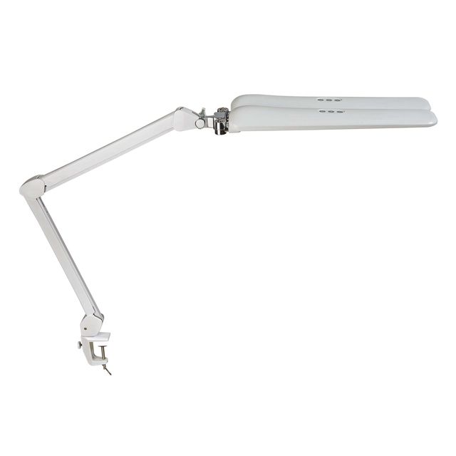 MAUL - Lampada da lavoro Craft duo LED con morsetto da tavolo dimmerabile bianca