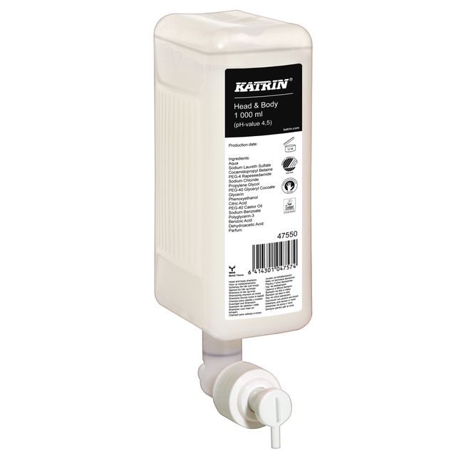 Katrin - Handzeep Head Body vloeibaar 1000ml 47550