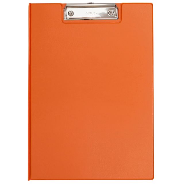MAUL - Clipboard folder A4 portrait with pen loop PVC neon orange | 12 pieces