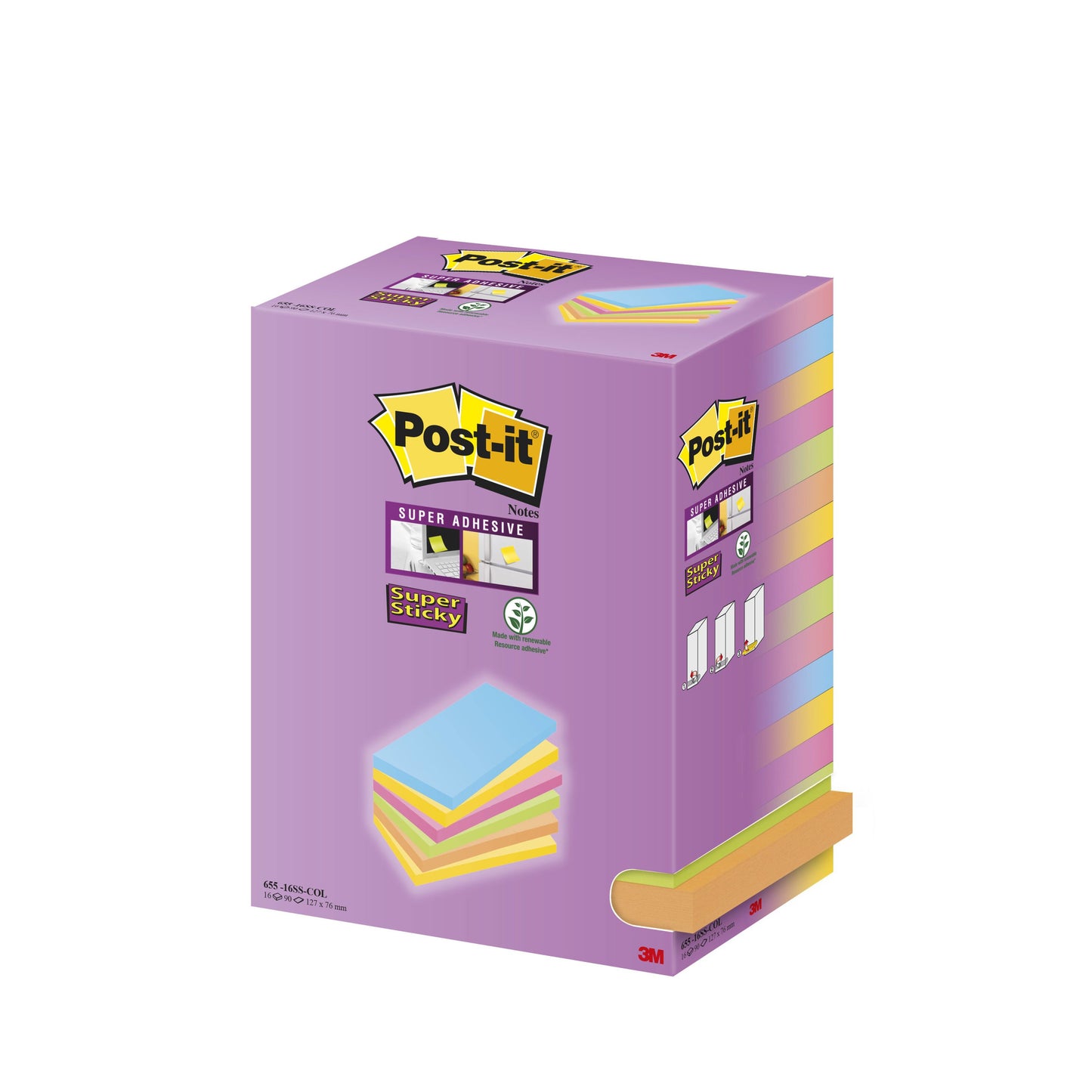 Post-it - Memoblok 655 127x76mm assorti | 10 stuks