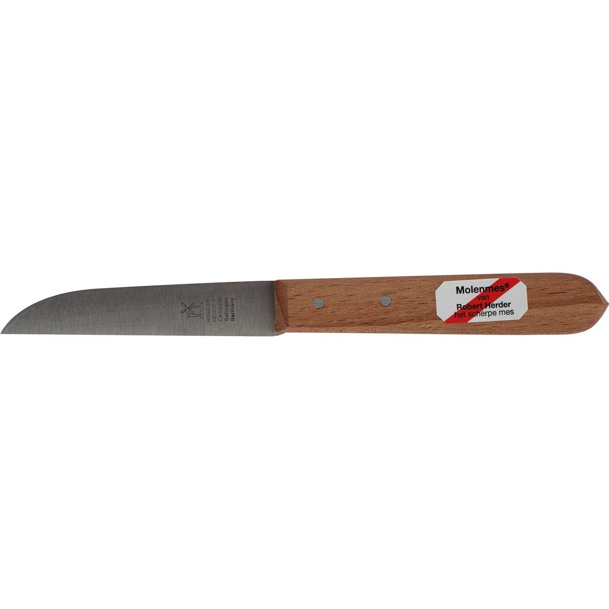 Solingen - Cuchillo de molino Herder, carbono/madera, 8,5 cm