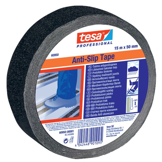 Tesa - Antislipe® Professional 60950 50mmx15m nero | 3 pezzi