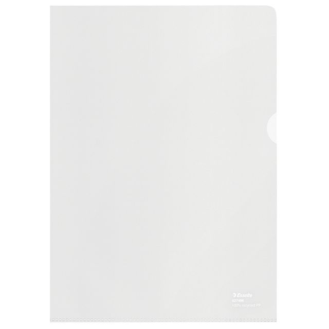 Esselte - Insert folder L-model A4 100% recycled 0.10mm transparent 100 pieces