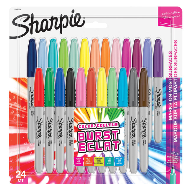 Sharpie - Viltstift ie rond Color Burst Eclat fijn assorti blister à 24st