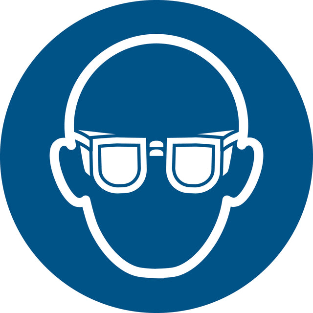 Djois - Pictograma signo Protección ocular requerida Ø200mm azul