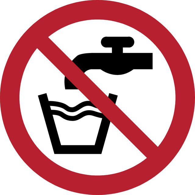 Djois - Pictogram sign No drinking water Ø100mm red