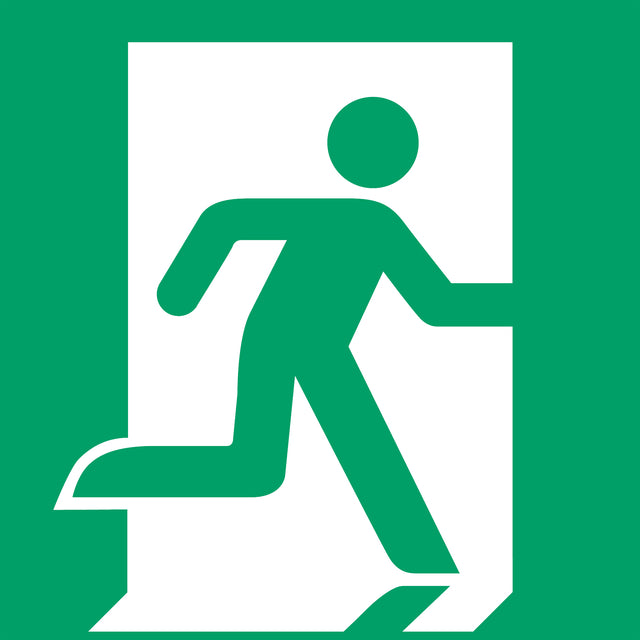 Djois - Icon Notausgangsschild rechts 200x200mm grün