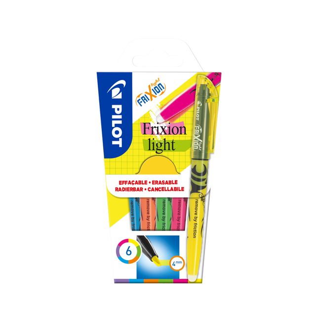 Pilot - Highlighter friXion light assorted set of 6 pieces