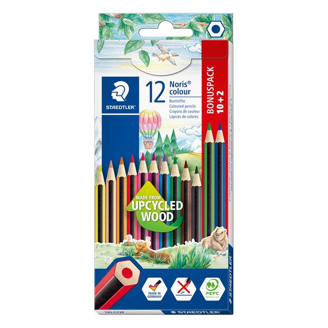 Staedtler - Kleurpotlood Noris 185 set à 10+2 kleuren gratis