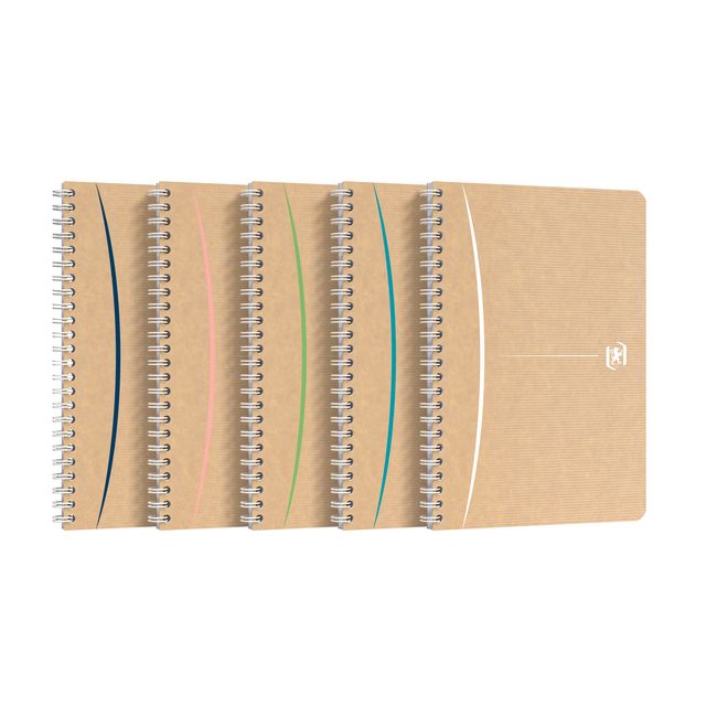Oxford - Bloc spirale A5 90 feuilles ligne assorties | 20 pièces