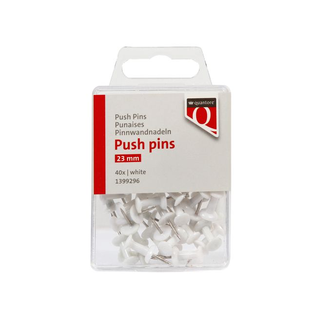 Quantore - Push pins wit 40 stuks