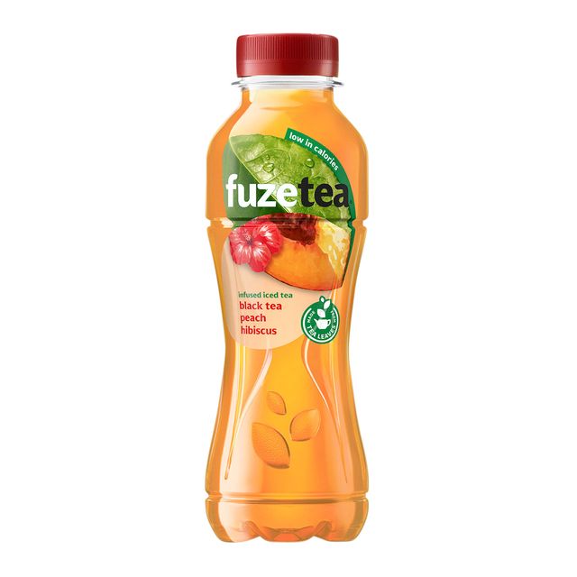 Fuze Tea - Frisdrank fuzetea peach hibiscus petfles 400ml | 12 stuks