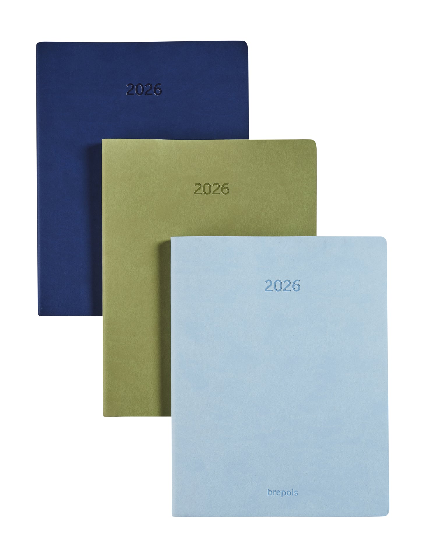 Brepols - Agenda 2026 Timing Colora 7 days/2 pages green, light blue, dark blue