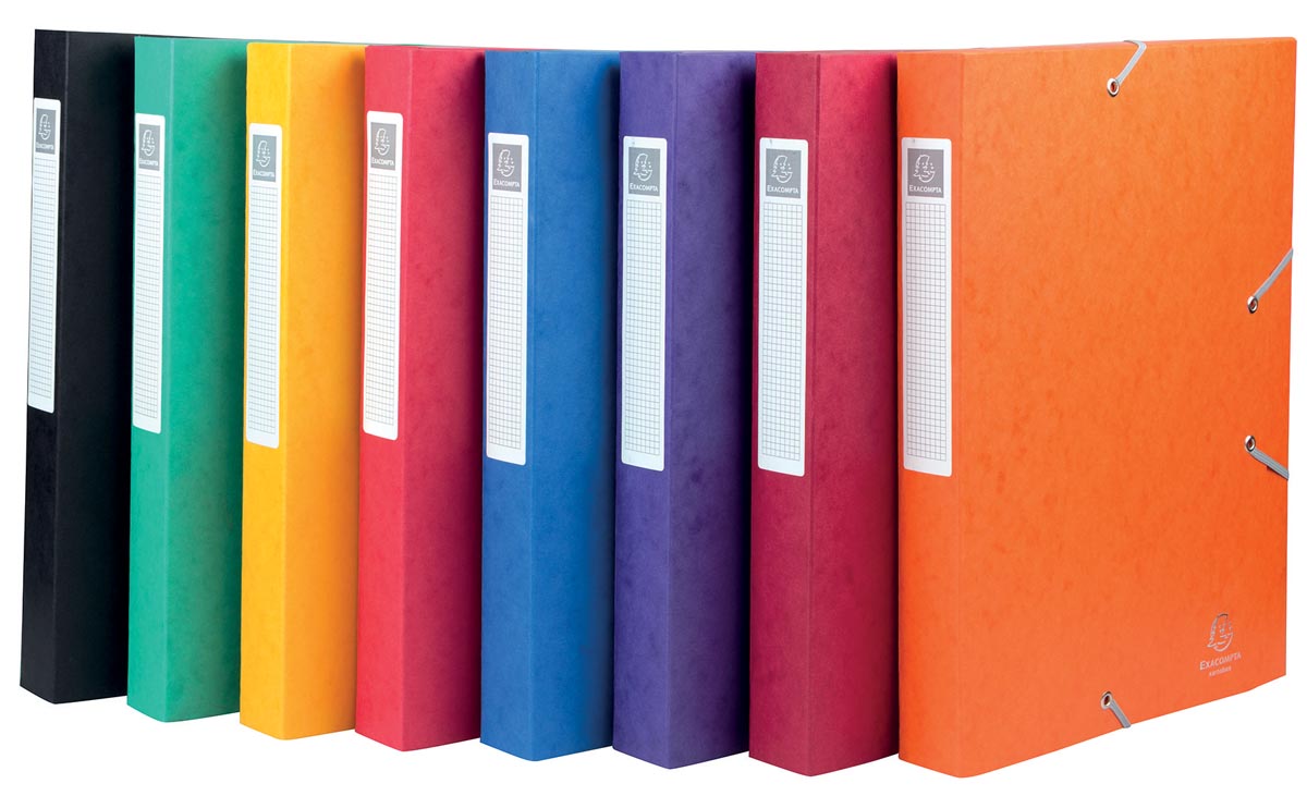 Exacompta - Elastobo Cartobox Rücken 4 cm, verschiedene Farben