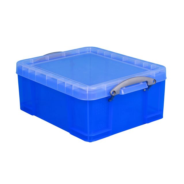 Really Useful - Opbergbox 18 liter 480x390x200mm transparant blauw