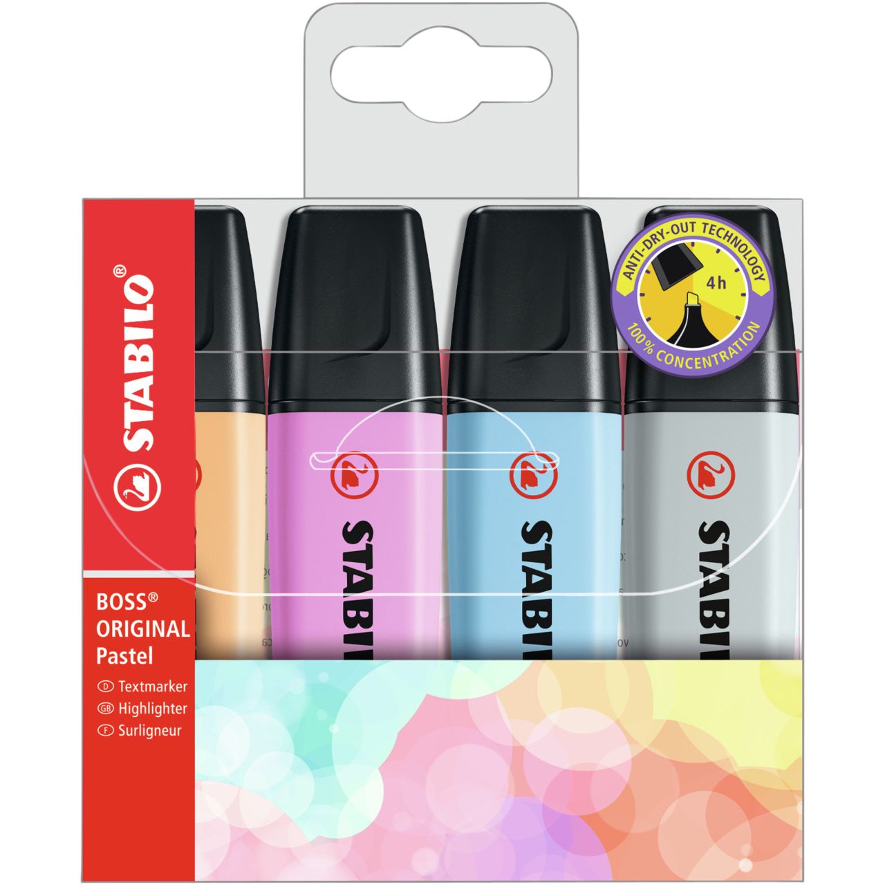 Stabilo - Markeerstift boss 70/4 pastel incl gs ass | 5 stuks