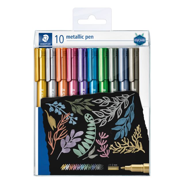 Staedtler - Penna gel astuccio metallico da 10 colori