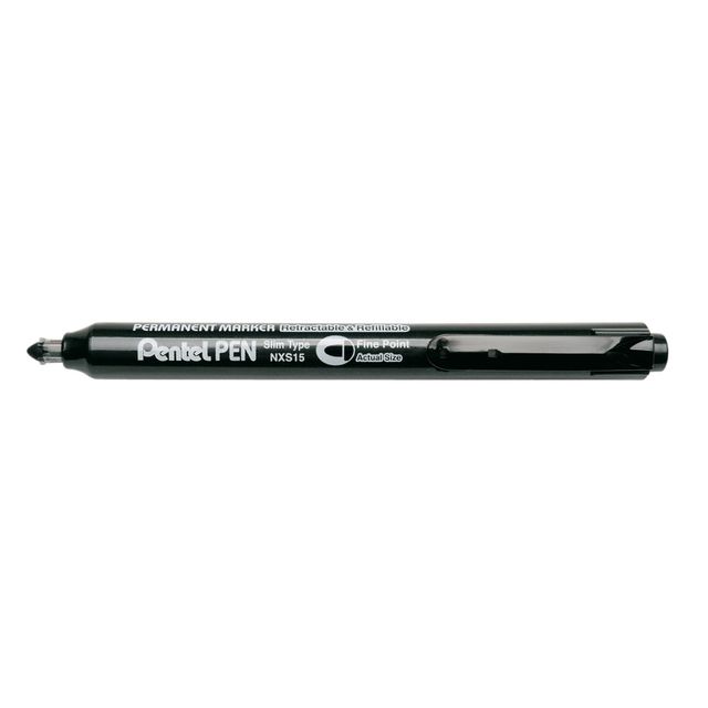 Pentel - Rotulador NXS15 1mm negro | 12 piezas