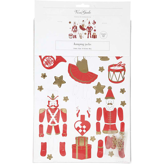 Creotime - Trekpoppen Creativ Company Christmas | 10 pieces