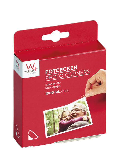 Walther design - Photo corners design 10x15mm transparent 1000 pieces