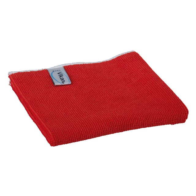 Vikan - Paño de microfibra Basic 32x32cm rojo | 5 piezas
