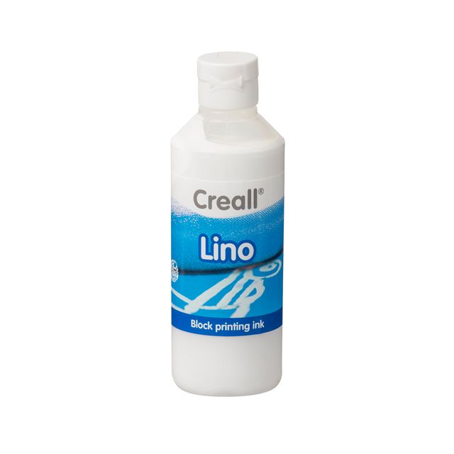Creall - Vernice per linoleum Lino bianco 250ml | 6 pezzi