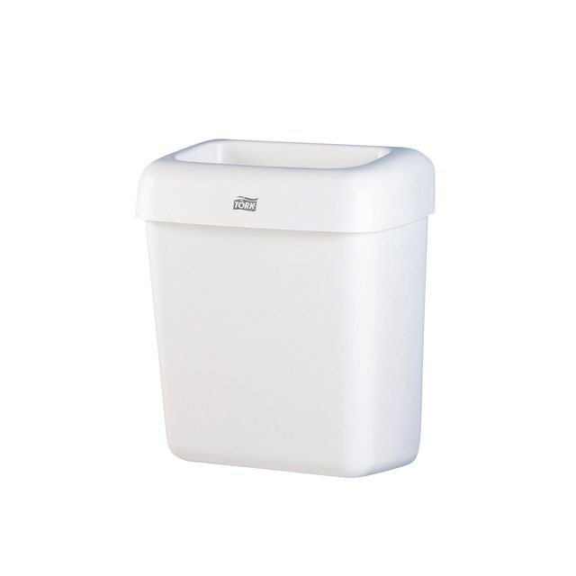 Tork - Afvalbak b2 open inworp 20 liter wit