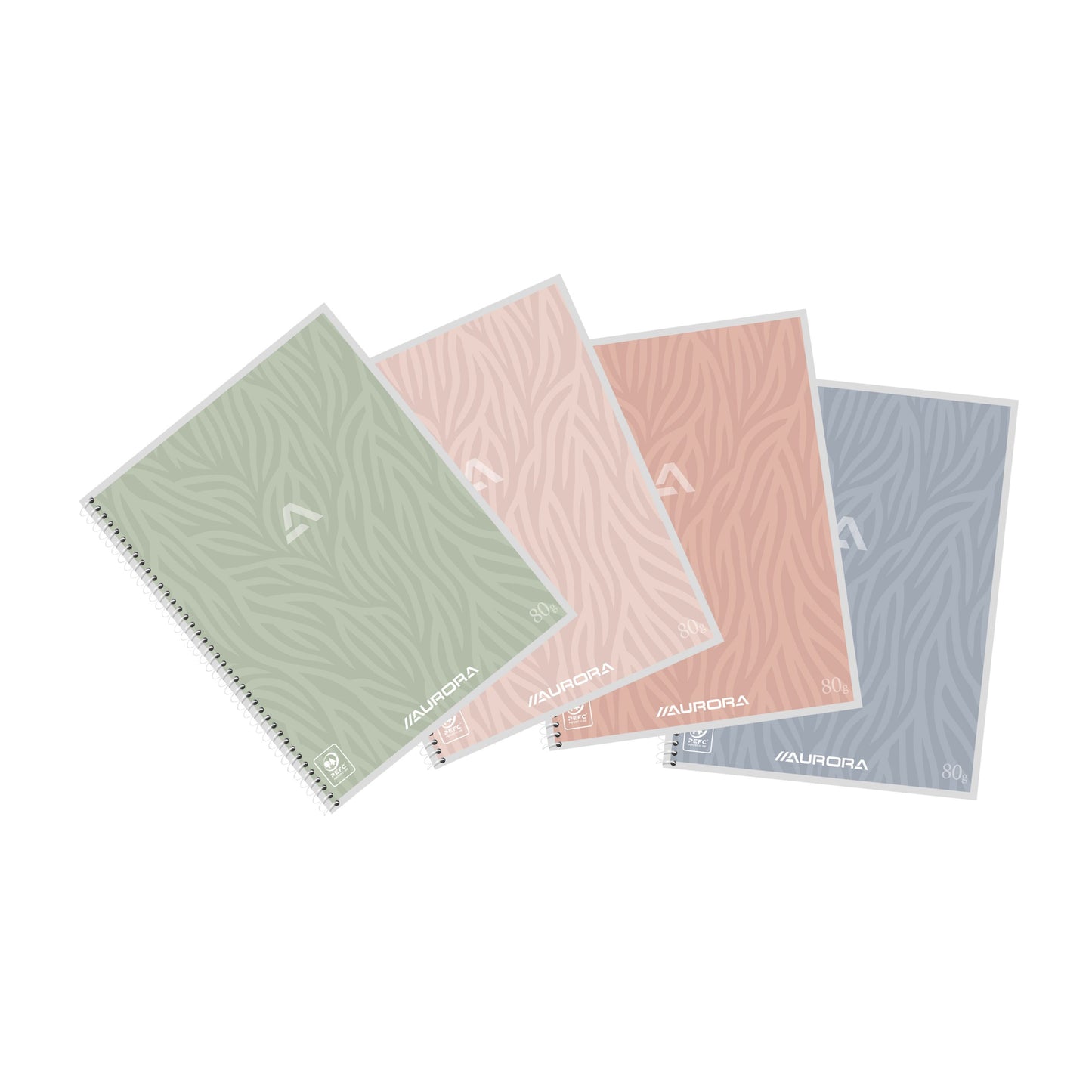 Aurora - Cuaderno A5 línea 120 páginas 80gr surtido