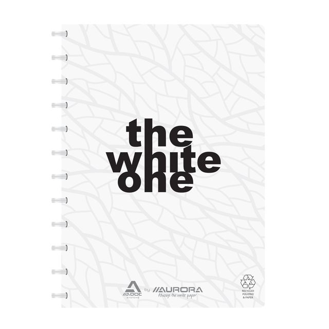 Aurora - Schrift adoc recycled a4 blanco 144pag 80gr wit