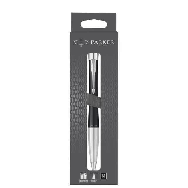 Parker - Stylo à bille Urban twist noir mat CT medium blister de 1 pièce