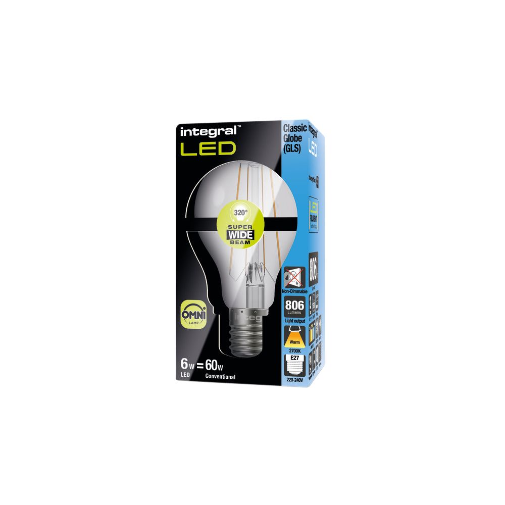 Integral - LED lamp E27 2700K warm white 6.3W 806lumen
