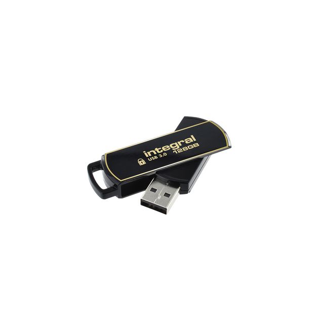 Integral - USB stick 3.0 Secure 360 128GB black
