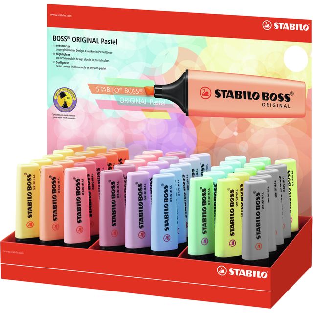 Stabilo - BOSS ORIGINAL tel markeerstift 45 stuk(s) Beitelvormige punt Meerkleurig | 45 stuks