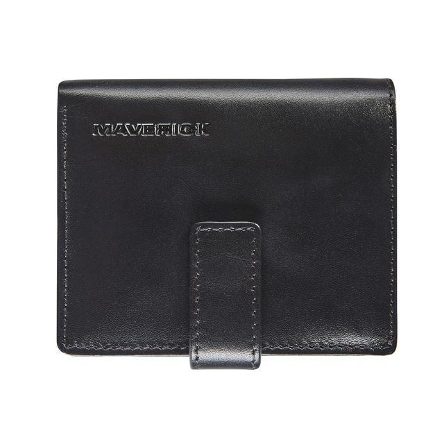 Maverick - Kaarthouder All Black compact RFID leer zwart
