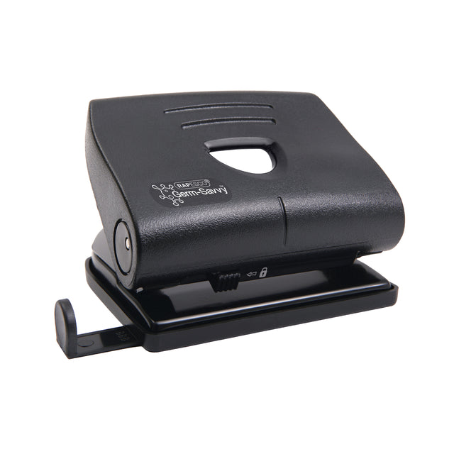 Rapesco - Locher Germ-Savvy Heavy Duty 820-P antibakteriell 2-Loch schwarz