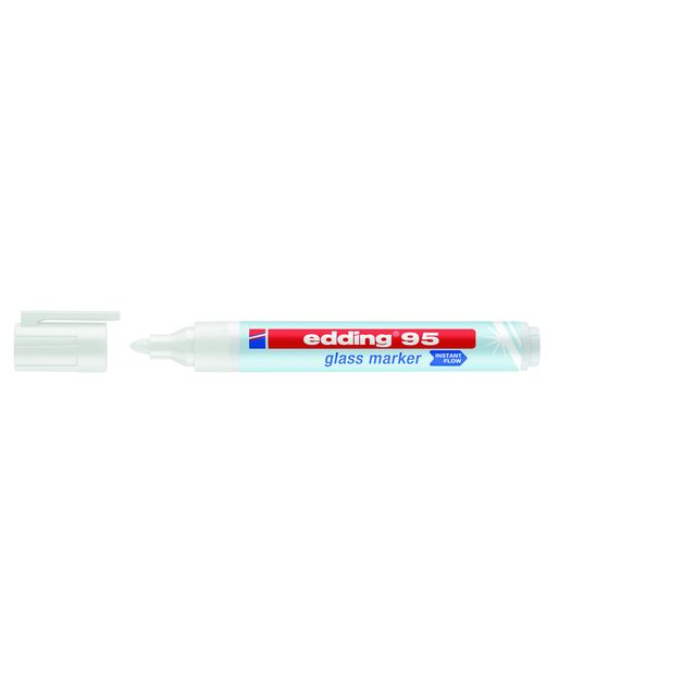 Edding - Viltstift 95 glasbord wit
