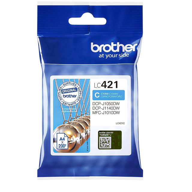 Brother - Cartouche d'encre LC-421C bleue | 5 pièces