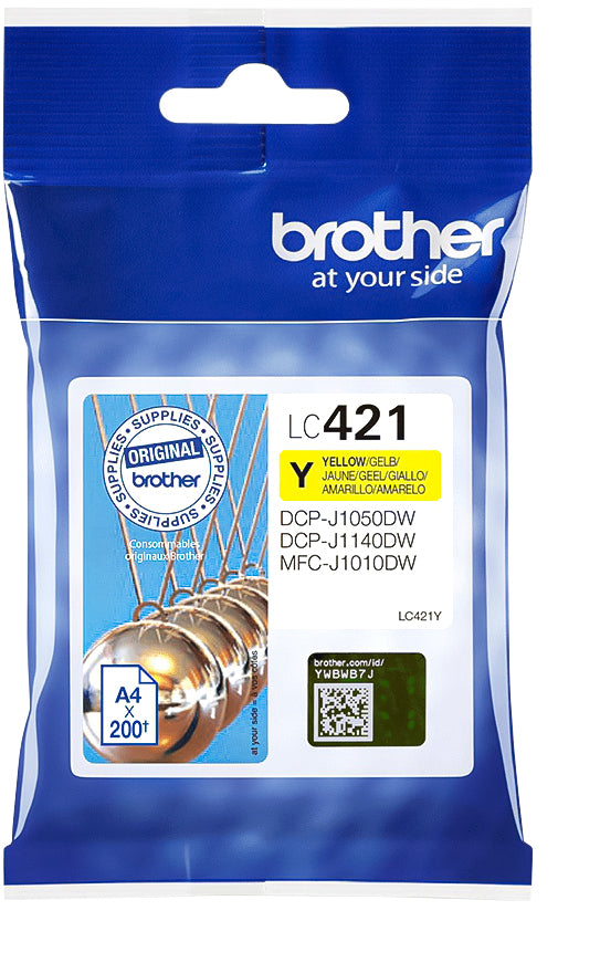 Brother - Cartuccia d'inchiostro LC-421Y giallo | 5 pezzi
