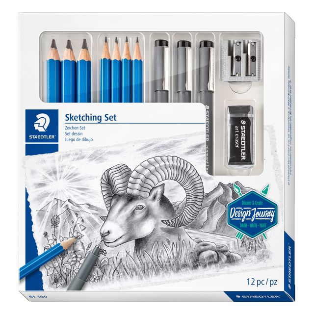 Staedtler - Ensemble de croquis Pencil Design Journey 12 pièces | 4 pièces