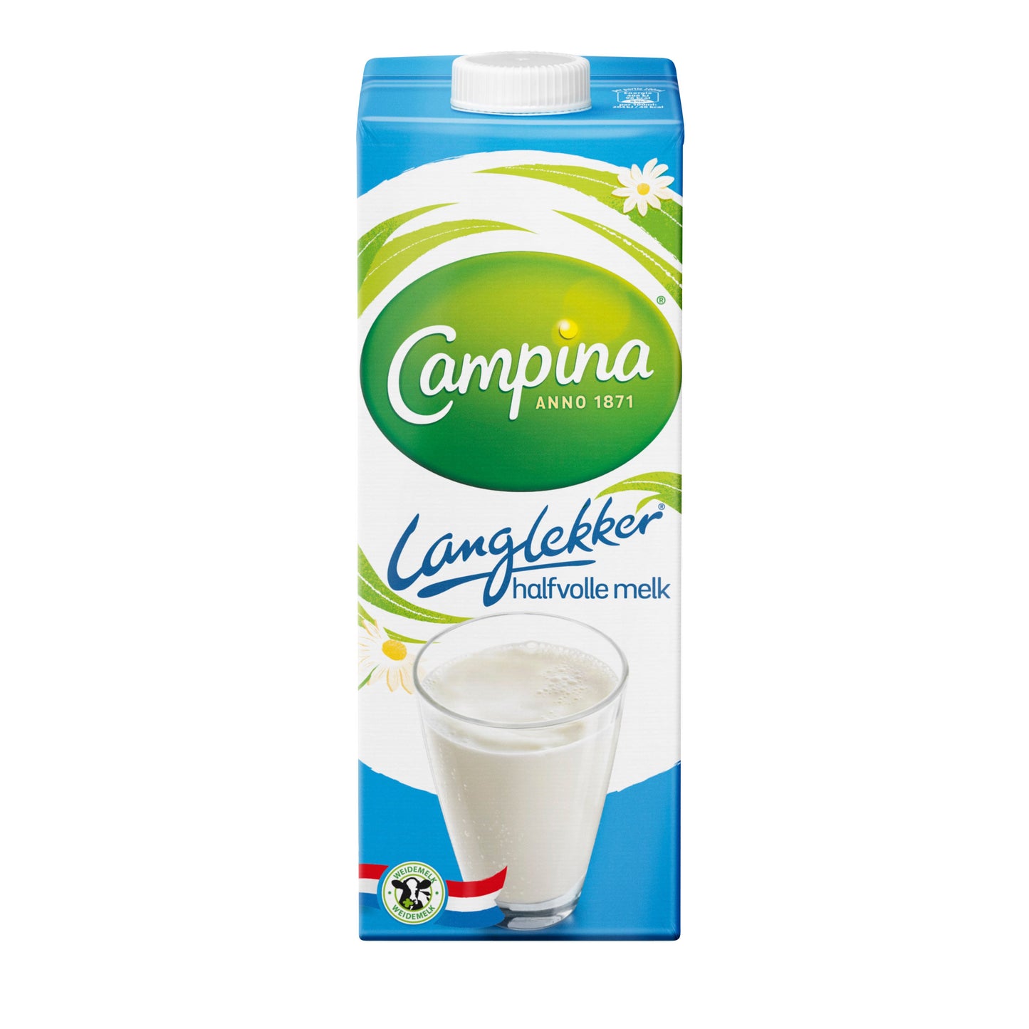 Campina - langlekker halfvolle melk pak 1ltr | 12 stuks