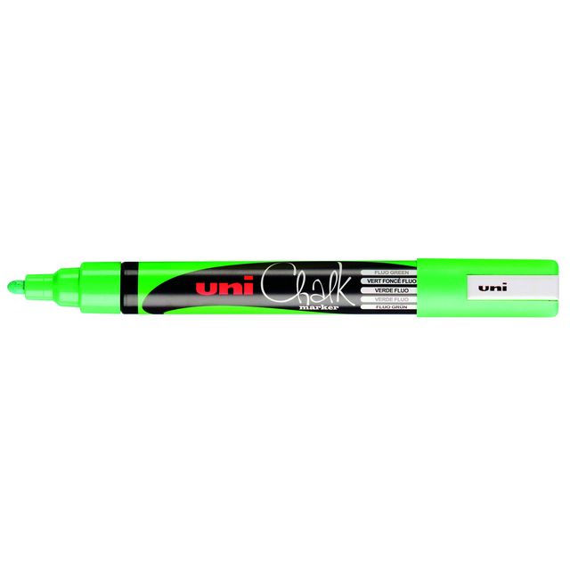 Uni-ball - Chalk marker chalk round 1.8-2.5mm fluoro green | 6 pieces