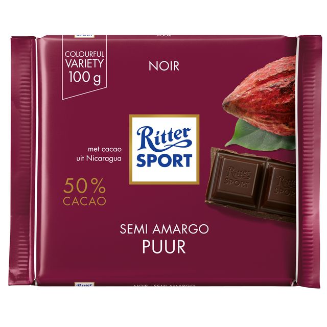 Ritter Sport - Dark Chocolate 100gr | 12 pieces