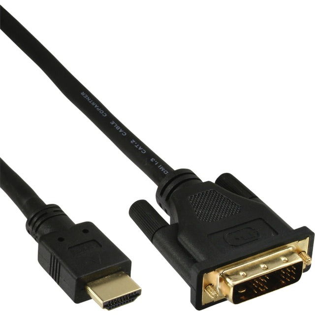 InLine - Kabel HDMI DVI 18+1 pin M/M 2 meter zwart