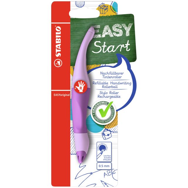 Stabilo - Rollerpen easyoriginal rechts m pa lila | 5 stuks